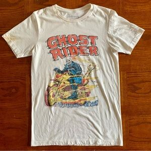 Women’s Retro Style MARVEL Ghost Rider Graphic Tee Short Sleeve T-Shirt sz Small